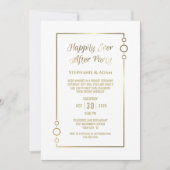 Invitation Réception de mariage Gold White Happily Ever After (Devant)