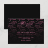 Invitation Réception de mariage gothique de Purple Raven (Devant / Derrière)