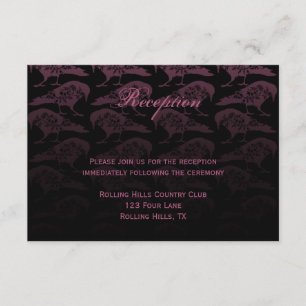 Invitation Réception de mariage gothique de Purple Raven