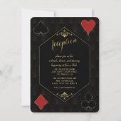 Invitation Réception de mariage Great Gatsby Art Déco Vintage (Devant)
