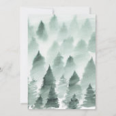 Invitation Réception de mariage Green et Gold Mountain (Dos)