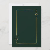 Invitation Réception de mariage Green Gold Happily Ever After (Dos)