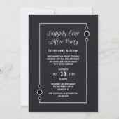 Invitation Réception de mariage Grise Heureux à jamais (Devant)