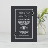 Invitation Réception de mariage Grise Heureux à jamais (Debout devant)