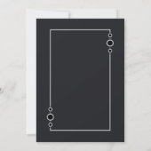 Invitation Réception de mariage Grise Heureux à jamais (Dos)