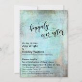 Invitation Réception de mariage Grunge Aqua Happily Ever Afte (Devant)
