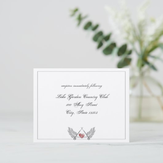 Invitation Réception de mariage Guarded Heart (Debout devant)