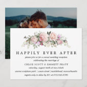 Invitation Réception de mariage : heureux pour toujours (Devant / Derrière)