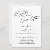 Invitation Réception de mariage Heureux pour toujours, Coquel (Devant)