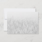 Invitation Réception de mariage hivernal avec flocons de neig (Dos)