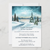 Invitation Réception de mariage hivernal personnalisée (Devant)