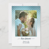 Invitation Réception de mariage hivernal personnalisée (Dos)