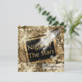 Invitation Réception de mariage hollywoodienne en or noir (Debout devant)