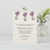 Invitation Réception de mariage Hydrangea & Mason Jar (Debout devant)