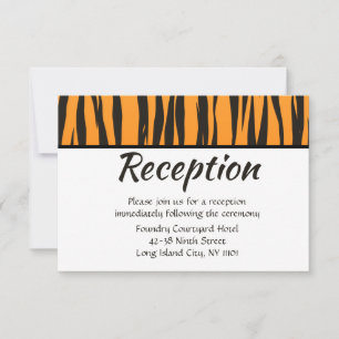 Invitation Réception de mariage Impression de tigre rayure no