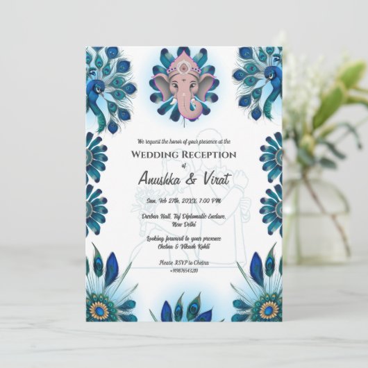 Invitation Réception de mariage indienne (Debout devant)