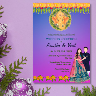 Invitation Réception de mariage indienne