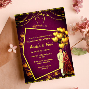 Invitation Réception de mariage indienne