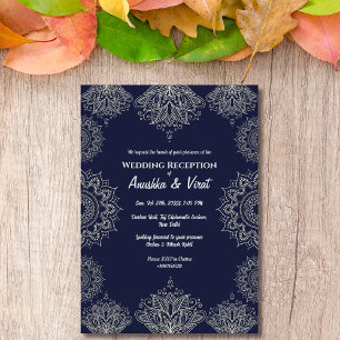 Invitation Réception de mariage indienne