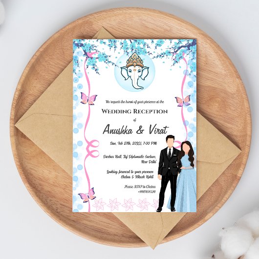 Invitation Réception de mariage indienne
