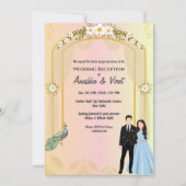 Invitation Réception de mariage indienne (Devant)