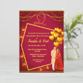 Invitation Réception de mariage indienne (Debout devant)