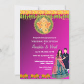Invitation Réception de mariage indienne (Devant)