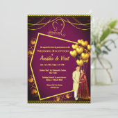 Invitation Réception de mariage indienne (Debout devant)