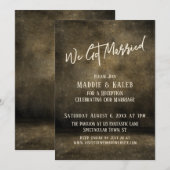 Invitation Réception de mariage industrielle Nous sommes mari (Devant / Derrière)