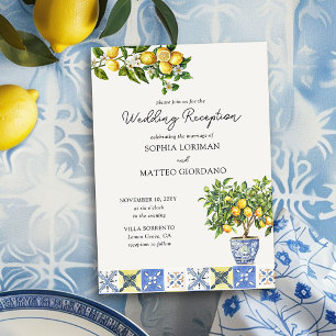 Invitation Réception de mariage inspirée de l'Italie à Lemon