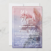 Invitation Réception de mariage intime au coucher du soleil t (Devant)