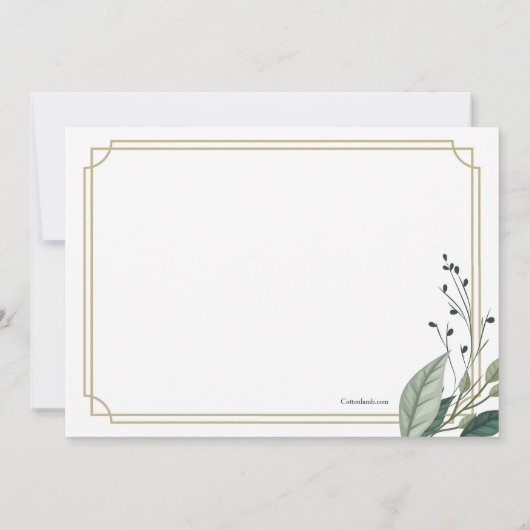 Invitation Réception de mariage intime au milieu des feuillag (Dos)