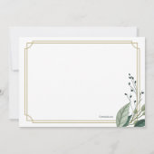 Invitation Réception de mariage intime avec simplement du feu (Dos)