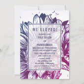 Invitation Réception de Mariage Intime avec Tournesols Ombre (Devant)