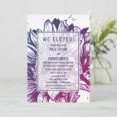 Invitation Réception de Mariage Intime avec Tournesols Ombre (Debout devant)