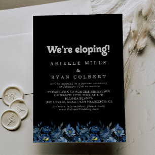 Invitation Réception de mariage intime bleu de la Royal Navy
