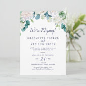 Invitation Réception de Mariage Intime Fleurs Blanches Classi (Debout devant)