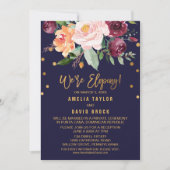 Invitation Réception de Mariage Intime Floral Automnal (Devant)