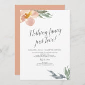 Invitation Réception de mariage intime Rien de fantaisiste Ju (Devant / Derrière)