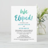 Invitation Réception de mariage intime sur la plage avec call (Debout devant)