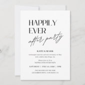Invitation Réception de mariage intimiste minimaliste (Devant)