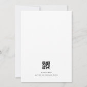 Invitation Réception de mariage intimiste minimaliste (Dos)