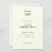 Invitation Réception de mariage ivoirien catholique byzantine (Dos)