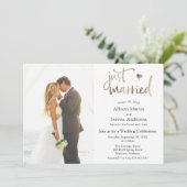 Invitation Réception de mariage Just Married (Debout devant)