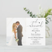 Invitation Réception de mariage Just Married (Debout devant)