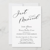 Invitation Réception de mariage, Juste Mariés, Coquelicots ro (Devant)
