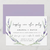 Invitation Réception de mariage Lavande Heureux à jamais  (Devant / Derrière)