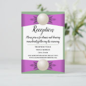 Invitation Réception de mariage Lilac & Sage Green Pearl (Debout devant)