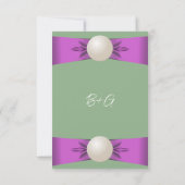 Invitation Réception de mariage Lilac & Sage Green Pearl (Dos)