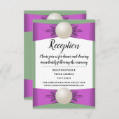 Invitation Réception de mariage Lilac & Sage Green Pearl (Devant / Derrière)